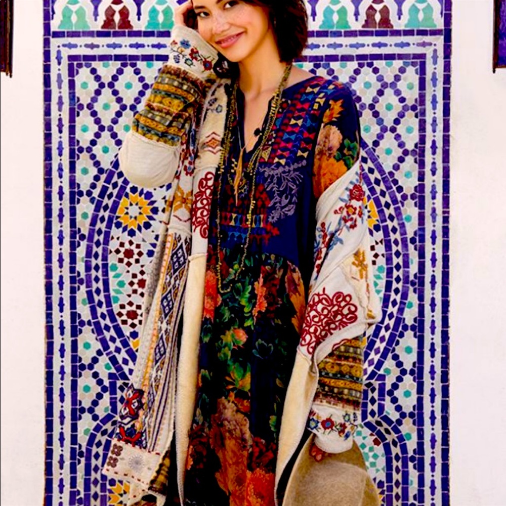 Johnny Was Joponi Print Duster ochre
